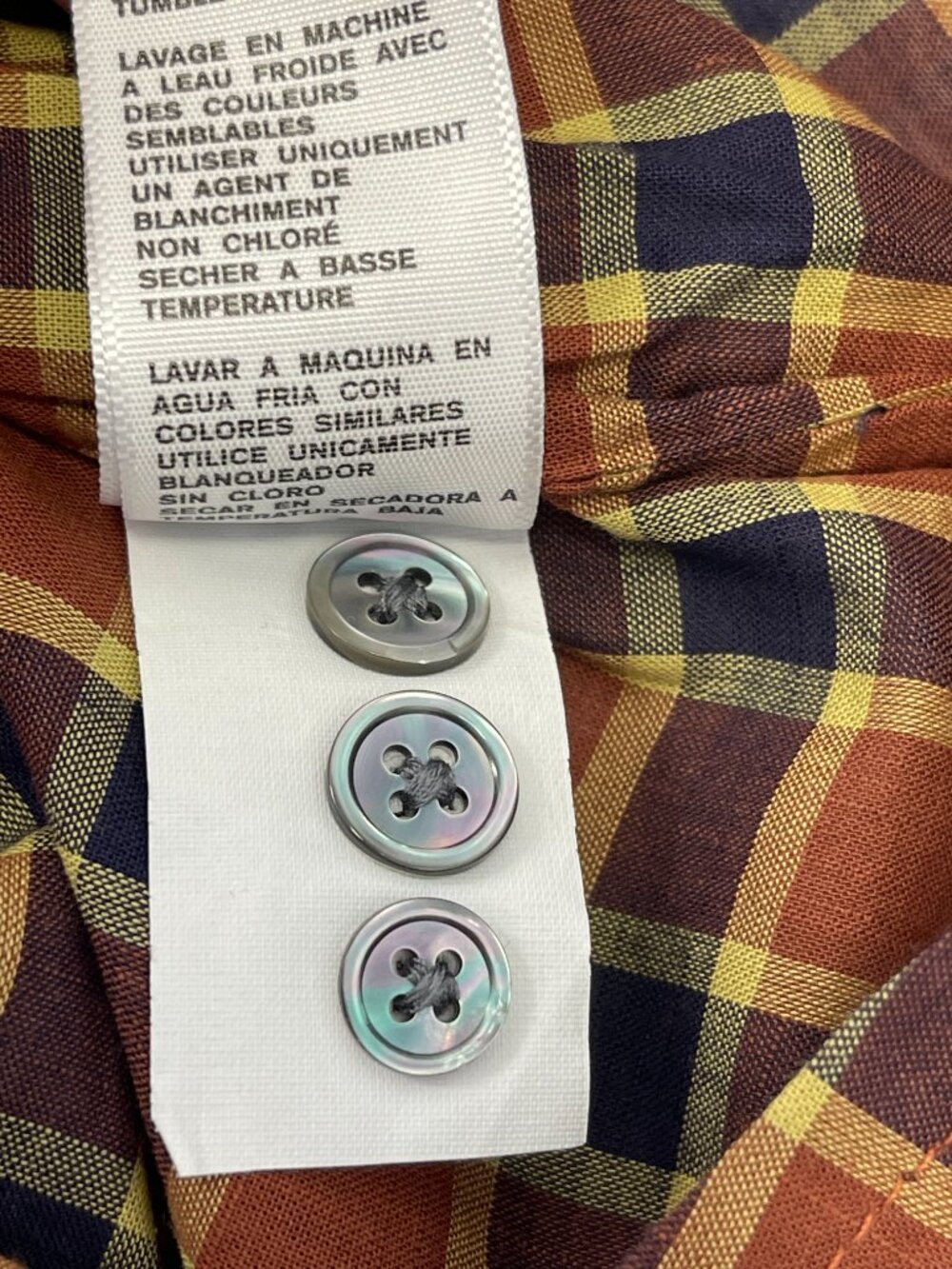 James Perse Men's Long-Sleeve Plaid Button Down Shirt - Size XL - NWT - Picture 6 of 6